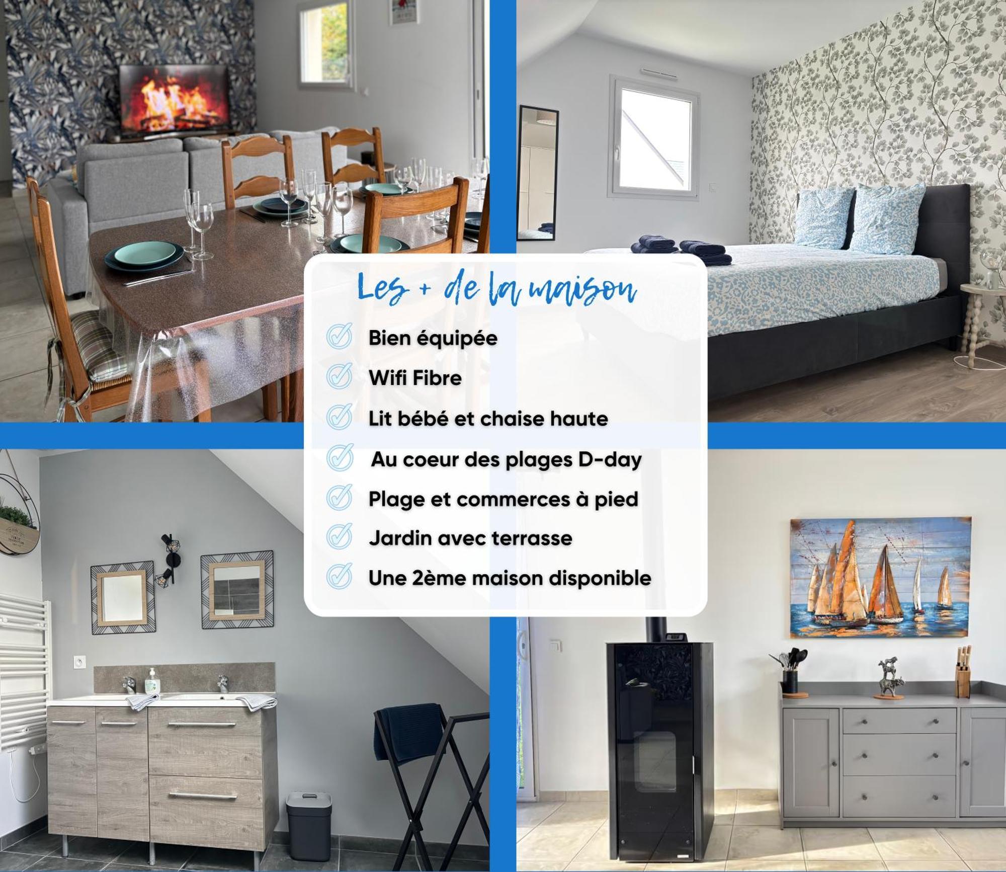 Les Dunes, Maison Neuve 8 P Bien Equipee Jardin Clos, Parking, Garage A 850 M De La Plage Et Centre Bourg, Sur Plages Du Debarquement Pres Arromanches Et Bayeux อัสแนลส์ ภายนอก รูปภาพ